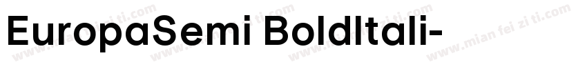 EuropaSemi BoldItali字体转换